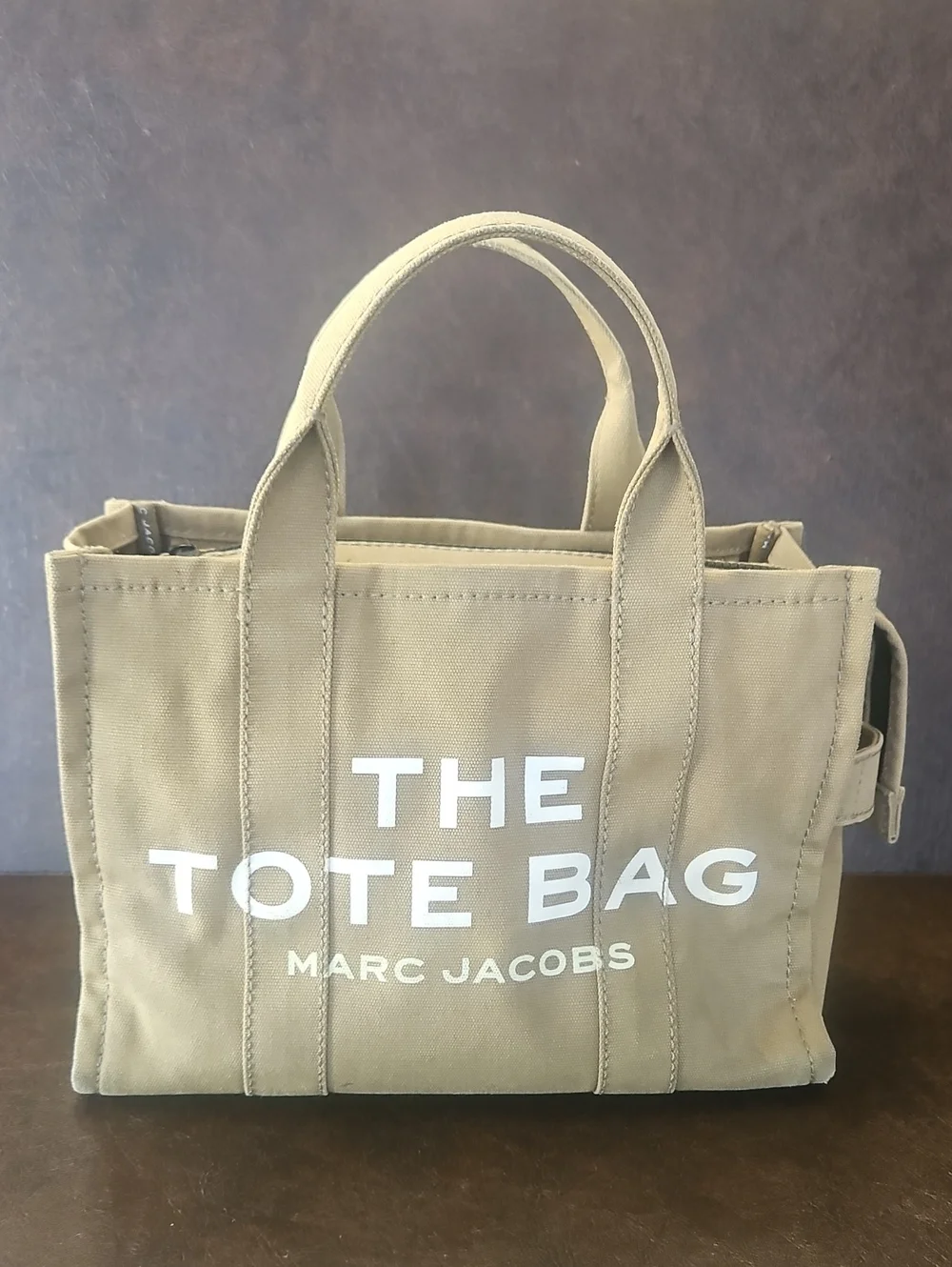 Marc Jacobs Grern Canvas Tote with White Logo
